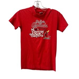 Vintage 1985 Single Stitch Kid’s  Size Large St. Louis Cardinals T Shirt Red